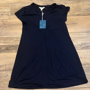 Market Spruce Navy Blue Short Sleeve Dress